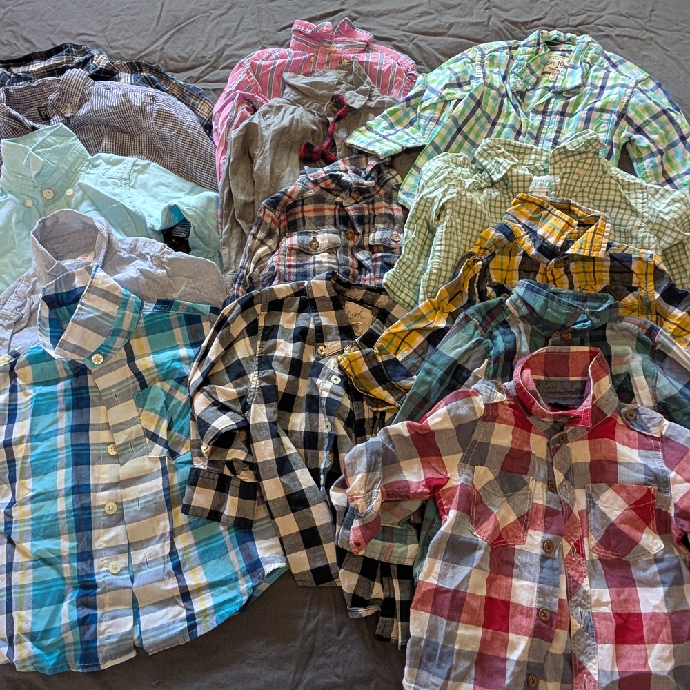 Plaid Kids Shirt Collection LOT